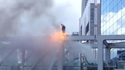 Japanese protester sets himself ablaze over new military policy