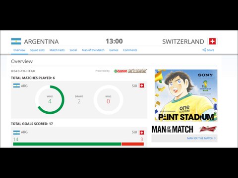 Argentyna - Szwajcaria TRANSMISJA Na Żywo Online ZA DARMO !!!!