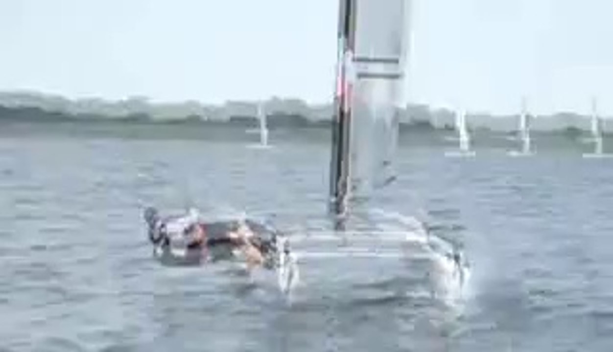 Glen Ashby en régate au Championnat Europe Class A Carcans-Maubuisson 1/2
