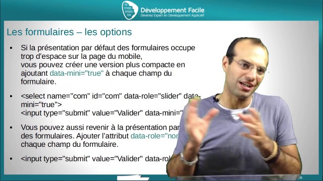Utilisez toutes les possibilités avancées des formulaires avec le framework jQuery Mobile