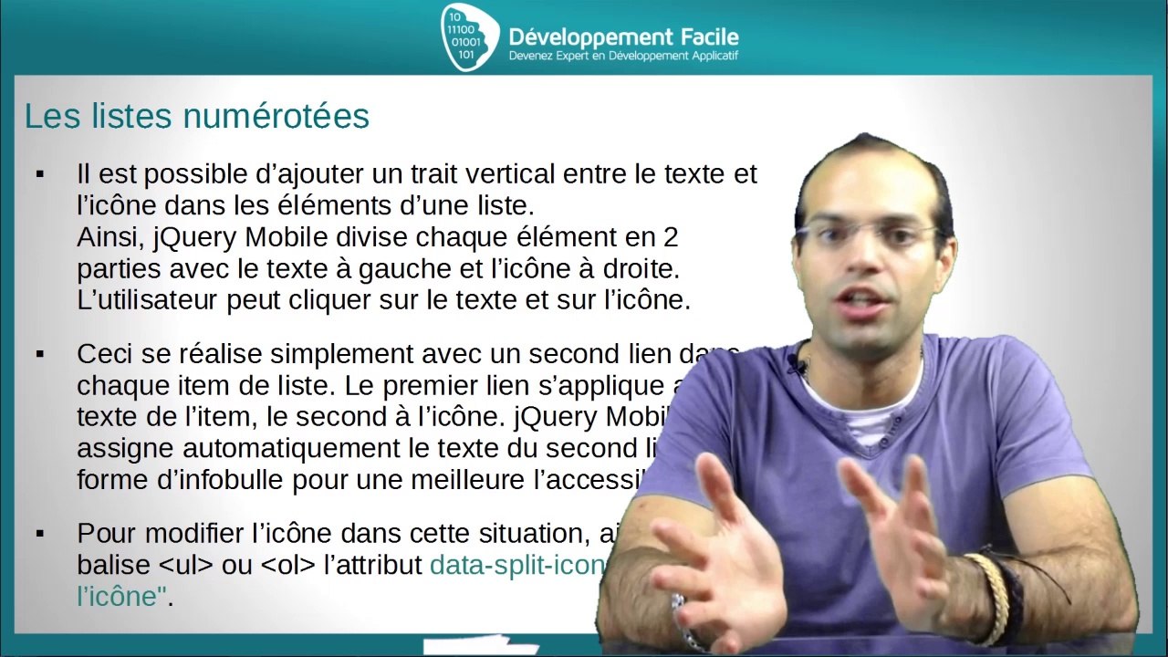 Comment utiliser les listes avec le framework jQuery Mobile