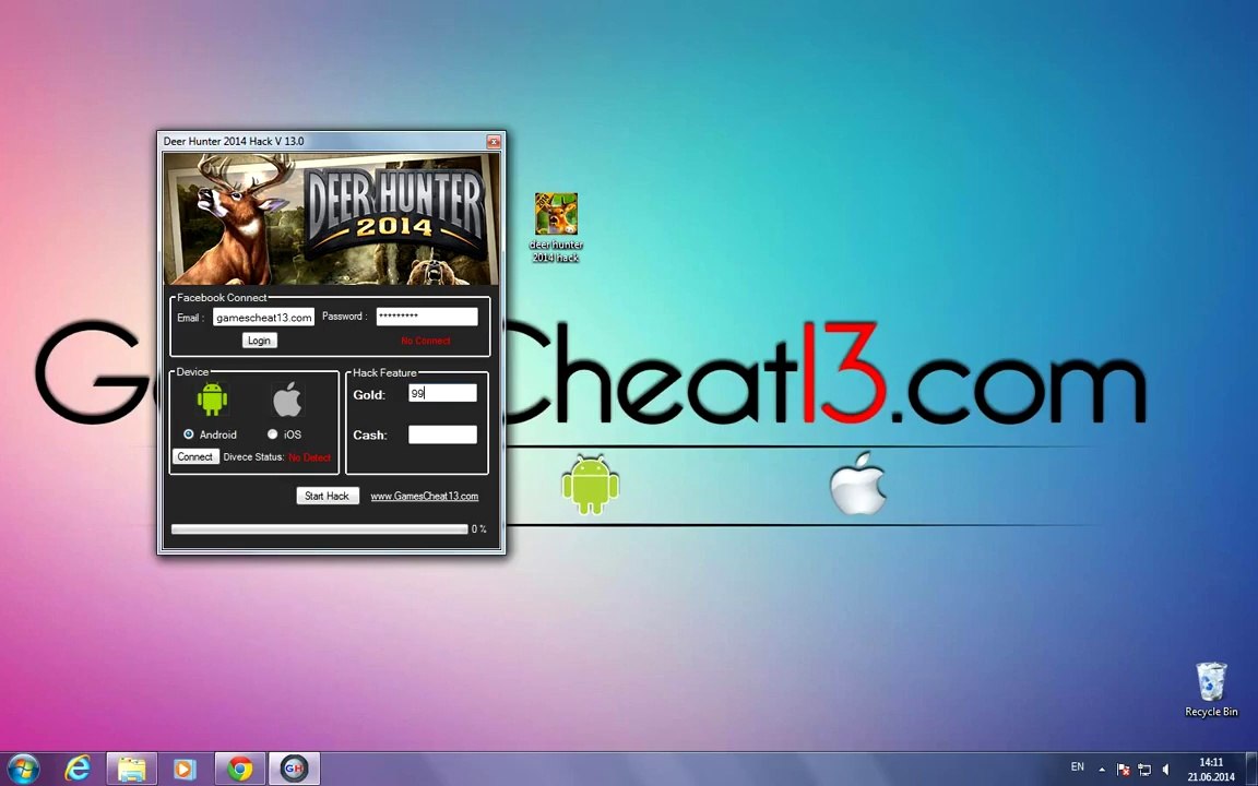 Deer Hunter 2014 hack Add Unlimited Gold Add Unlimited Cash Working all Device and Facebook