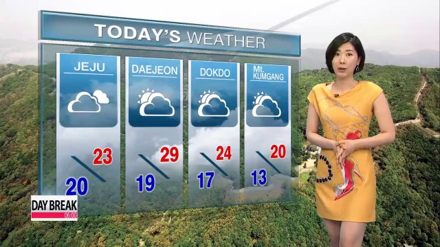Hot and humid afternoon, monsoon rain on Jeju this afternoon