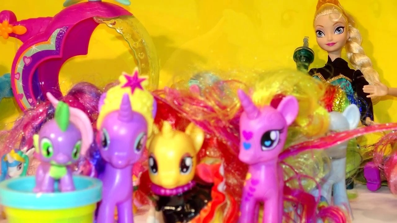 My Little Pony Princess Twilight Sparkle, with Disney Frozen Queen Elsa and Princess Anna