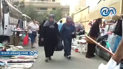 شاهد|| الباعة الجائلين يحتلون محيط وزارة القوى العامة بمدينة نصر