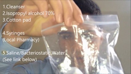 Saline injection kit