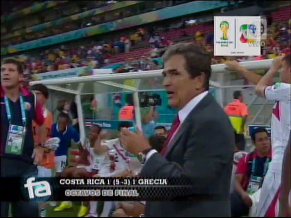 Resumen Octavos de Final - Costa Rica 1-1 Grecia (5-3)