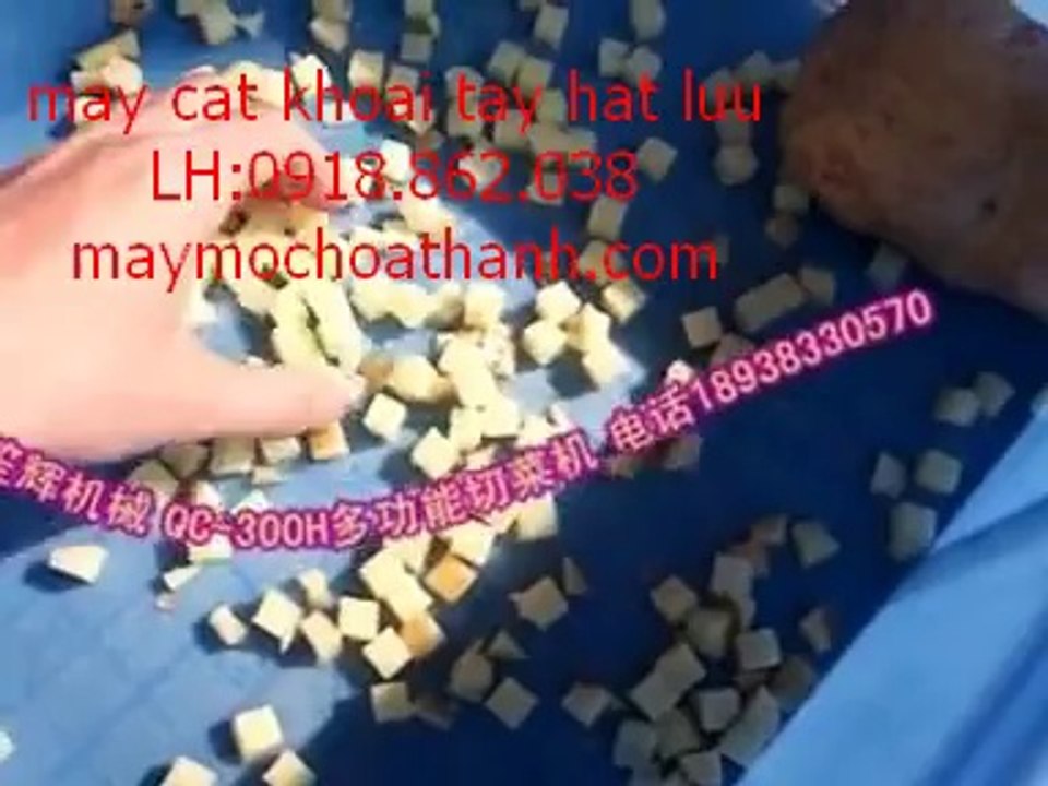 máy cắt khoai tây hạt lựu, máy thái hạt lựu củ quả
