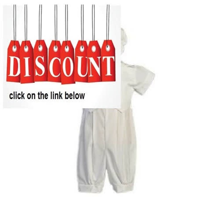 Cheap Deals Baby Boys Infant Poly Cotton Christening Pique Vest Romper Hat 2pc set Baptism Review