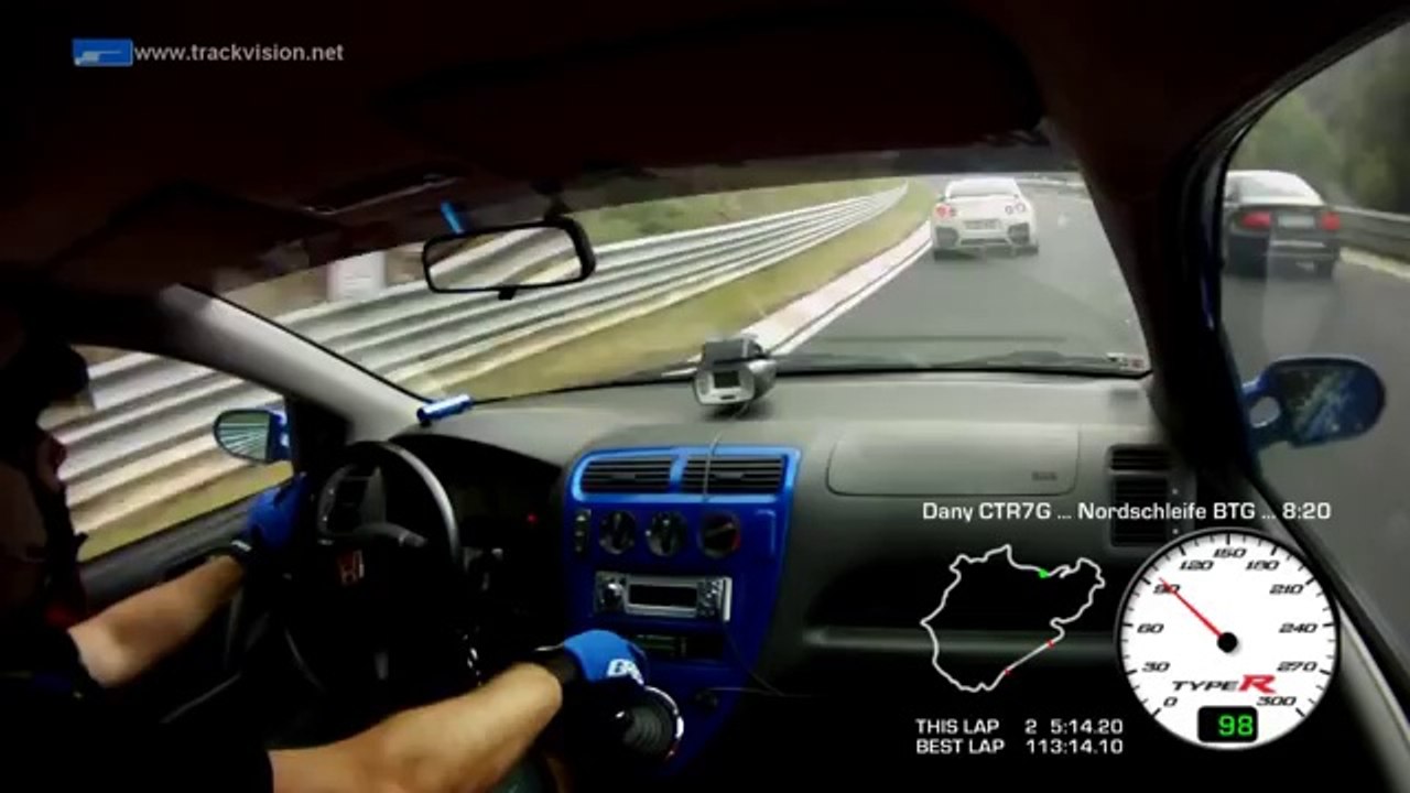 Battle Honda Civic TypeR EP3 x Nissan GT-R ... Nürburgring Nordschleife BTG 24-07-2010