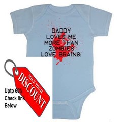 Cheap Deals Sticky Bananas Daddy Loves Me More / Zombies Love Brains Short Sleeve Bo... Review