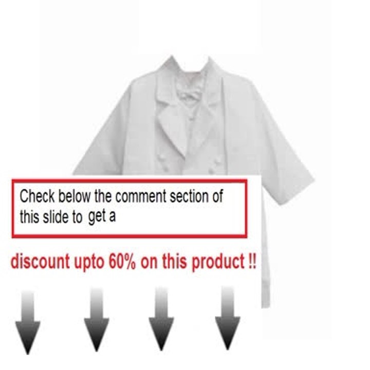 Cheap Deals White Baby Boy Amoeba Pattern Silver Maria Guadalupe Embroidered Suit Set, Scarf Review