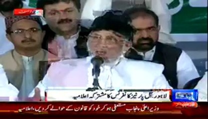 Tahir Qadri Presents PAT APC Declaration