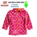 Cheap Deals Pink Platinum Infant Girls Pink Orange Heart Polka Dot Hooded Raincoat Jacket Review