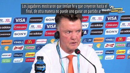 Van Gaal resaltó la fe de los holandeses