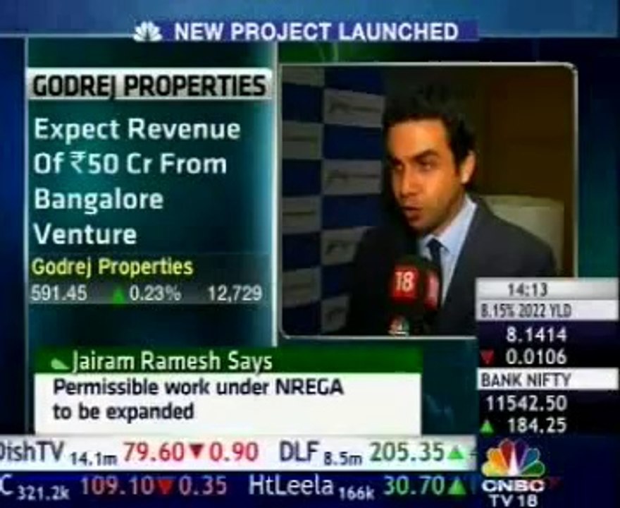 CNBC -- Mr. Pirojsha Godrej Talks about Godrej E-City, GPL's new Launch in Bangalore.