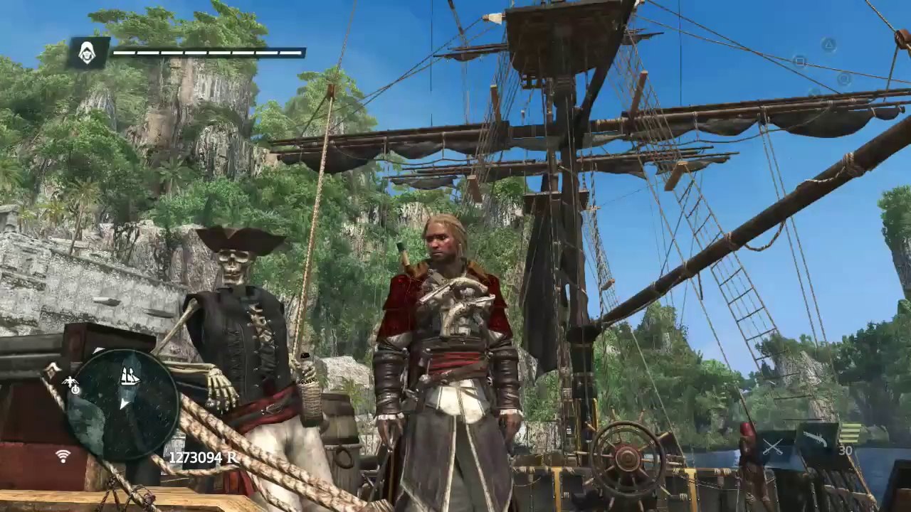 Roll and Go - Sea Shanty. Assassin's Creed 4 Black Flag. AC4 cheats Jackdaw deceased crew skeletons