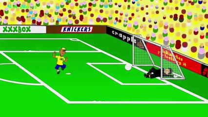 Com humor, desenhos ilustram pênaltis do Brasil