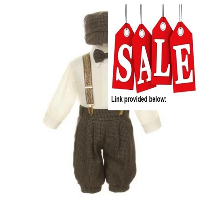 Cheap Deals Vintage Dress Suit Bowtie,Suspenders,Kn... Outfit Set-Houndstooth-Brown Review