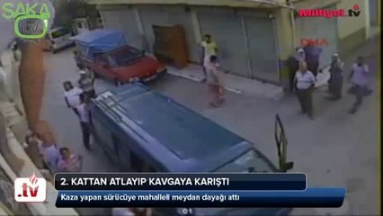 Kavga Etmek İçin Balkondan Atladı