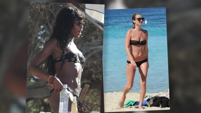 Kate Moss and Naomi Campbell hit the Beach in Ibiza