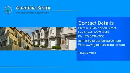 Guardian Strata Management Services in Sydney