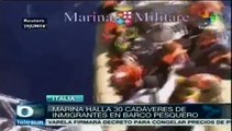 Hallan 30 cadáveres de migrantes en barco pesquero rumbo a Italia
