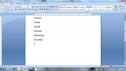 Lecture# 3 Control Statement (i) In Urdu & Hindi