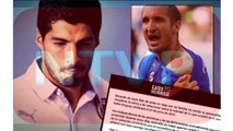 Luis Suárez le pidió perdón a Chiellini por morderlo