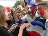 Mondial 2014: explosion de joie sur le parvis de l'hôtel de ville à Paris - 30/06