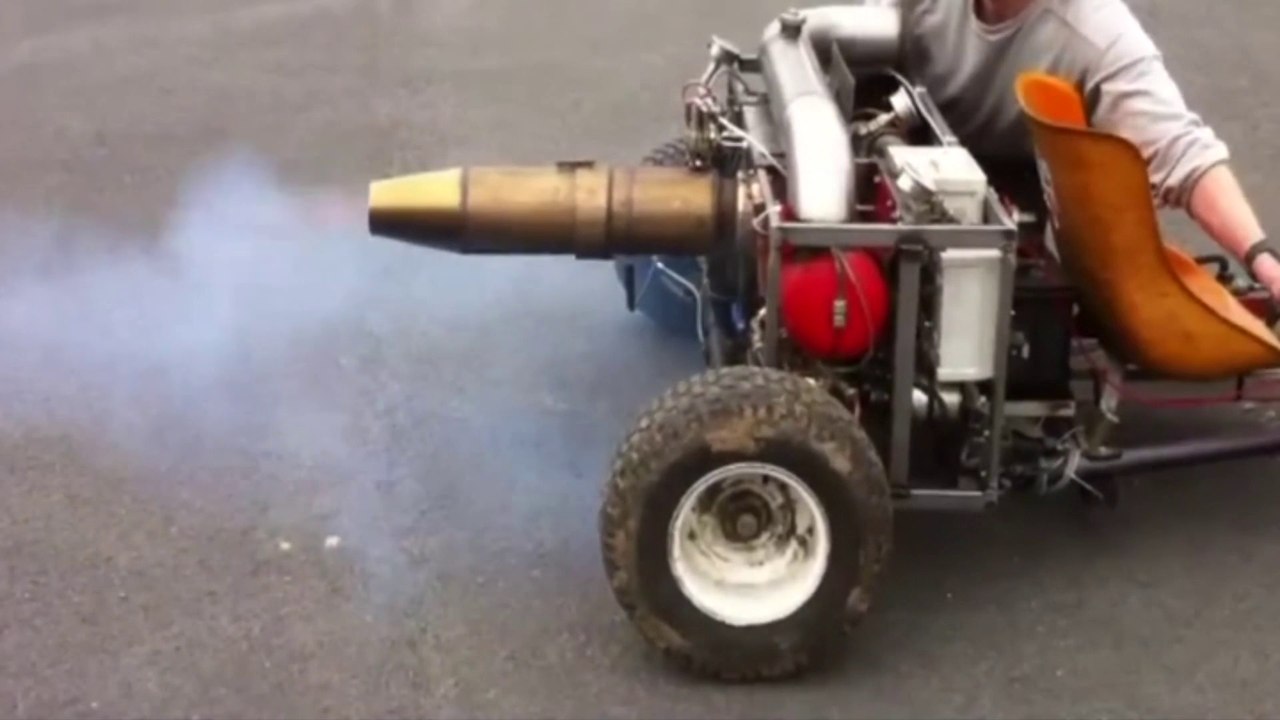 Turboreacteur artisanal /homemade turbojet part10.Essai du char a voile