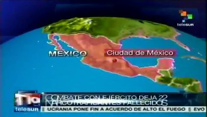 México: combate con el ejército deja 22 narcotraficantes muertos