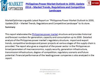 Philippines Power Industry 2014 and Outlook to 2030