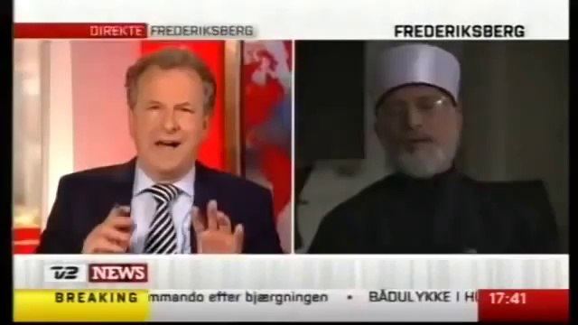 Dr Tahir ul Qadri on Blasphemy Law Danish TV2 NEWS Live Interview