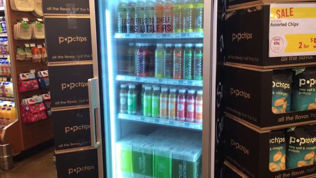 Réfrigérateur interactif au supermarché Whole Foods