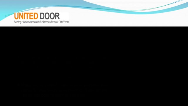 United door-Garage Door Maintenance Tips