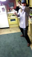 Kid spits fire using everclear