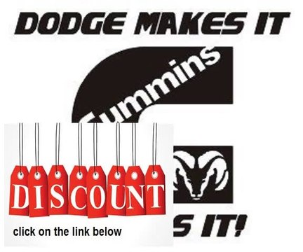 Best Deals Dodge makes it cummins shakes it vinyl lettering decal sticker White Review