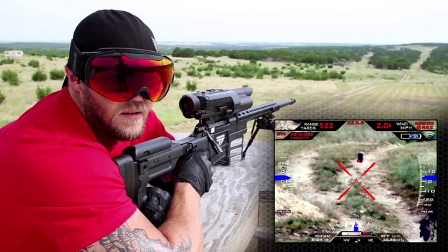 Amazing sniper rifle shot : 500 yards shot without even looking!