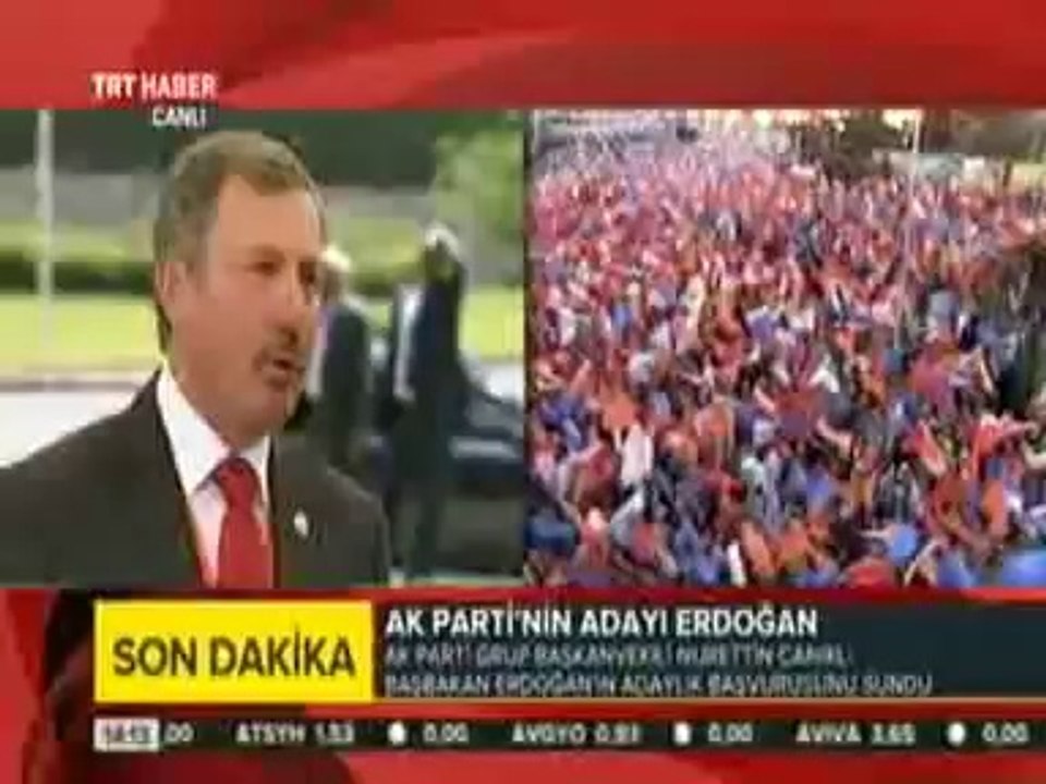 TRT HABER SAYIN BAŞBAKAN ERDOĞAN'IN CUMHURBAŞKANI ADAYI OLMASI (1 TEMMUZ 2014)