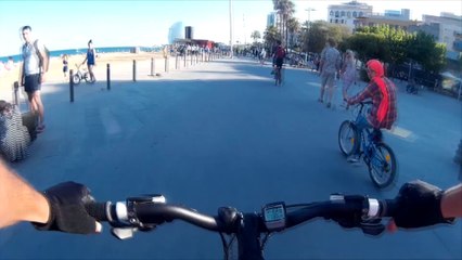 Test SJ4000 bcn beach ride