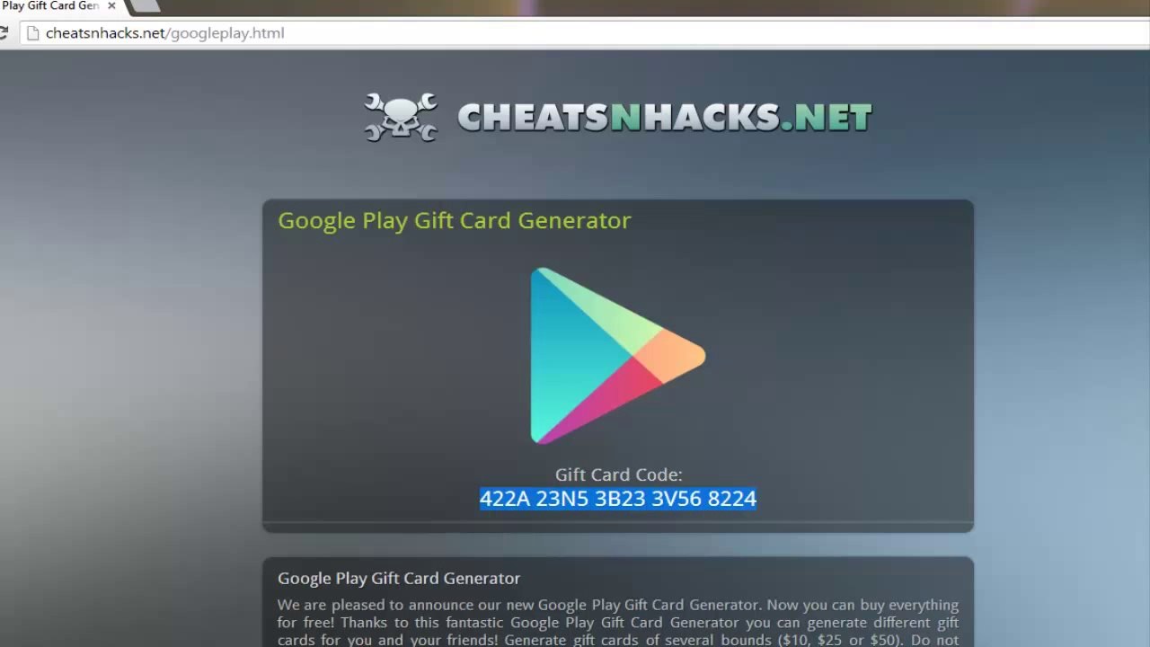 Gratuit Google Play Store Hack Online Generateur De Cartes Cadeaux Free Gift Card Code Generator Video Dailymotion