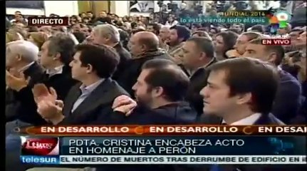 Presidenta argentina lideró acto por 40 años de la muerte de Perón