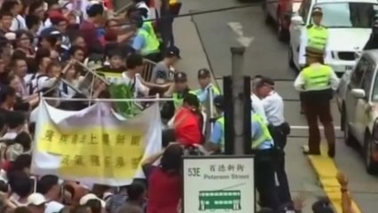 Clashes erupt at pro-democracy march in Hong Hong