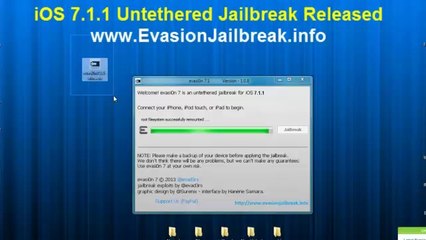 Evasion Jailbreak ios 7.1.1 Untethered iPhone 5 5s 4 iPod 4th gen iPad 4 3