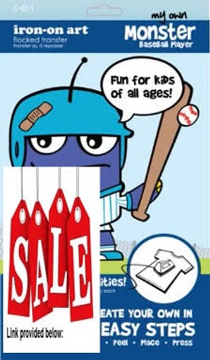 Best Deals SEI 6-Inch by 9-1/4-Inch Baseball Make Own Monster Iron on Transfer 2 Sheet Review