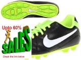 Discount Sales Boy's Nike Youth Jr Tiempo Rio Outdoor Soccer Cleat Black/Electric Green Review