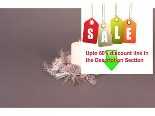 Best Deals Pack of 12 Snow Drift White/Green Snowflake/Pine/Cone Christmas Candle Rings 12" Review