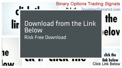 Binary Options Trading Signals PDF Download [Instant Download 2014]