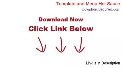 Template and Menu Hot Sauce Reviews (Watch this)